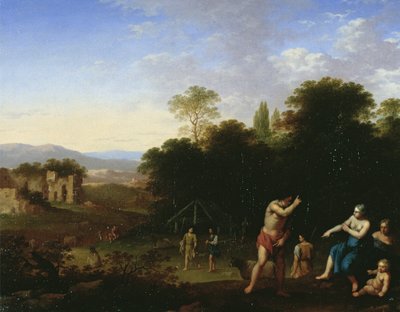 Classical Figures in a Landscape by Cornelis van Poelenburgh or Poelenburch